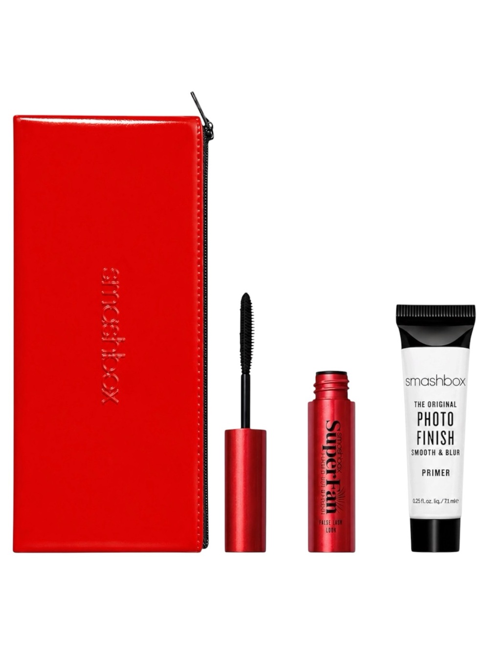 SMASHBOX PHOTO FINISH SMOOTH & BLUR PRIMER + SUPER FAN FANNED-OUT MASCARA + BAG